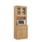 Contemporary Home Living 71" Beige Top and Bottom Enclosed Kitchen Cabinet